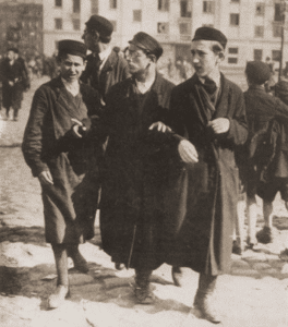 Image of Yeshivah students on Nalewki Street. Warsaw, 1928.
