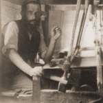 Image of Yisroel Lustman, weaver of peasant linen in Wawolnica.