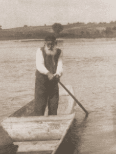 Image of Khayim, an old ferryman, on the Vistula River near Kaszimierz nad Wisla.