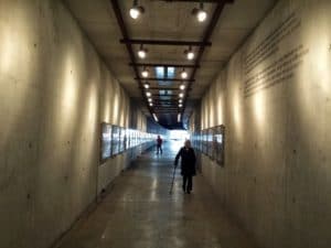 Image of Lodz Holocaust memorial at Radegast train station where Approximately 200,000 Polish, Austrian, German, Luxemburg and Czech Jews passed through the station on the way to their deaths in the period from January 16, 1942, to August 29, 1944.