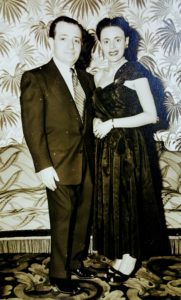 Image of Irv's dad and mom 10 years after the war is over in NY Copa cabana night club.