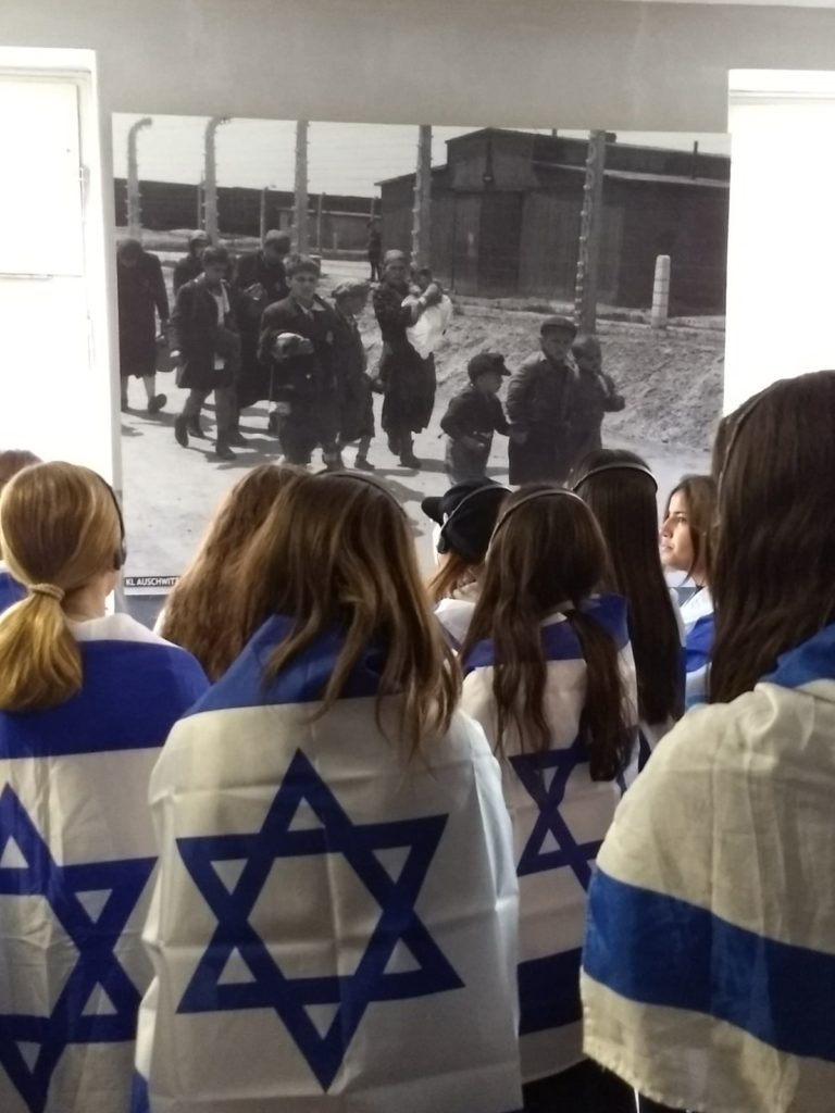 Image of MOTL New England students visit the Auschwitz death camp.