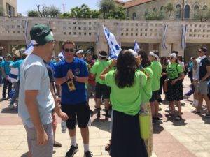 Image of NE MOTL teens in Israel on Independence.